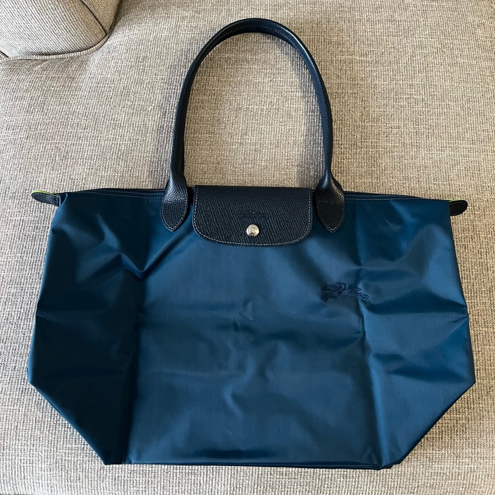 Longchamp Le Pliage Large Shoulder Bag in Ocean
